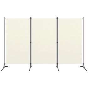 3-Panel Room Divider White 102.4"x70.9" Fabric