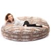 Jaxx 6 Foot Cocoon - Large Bean Bag Chair for Adults, Premium Luxe Faux Fur - Mountain Fox